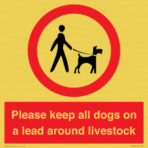 Please keep all dogs on a lead around livestock
